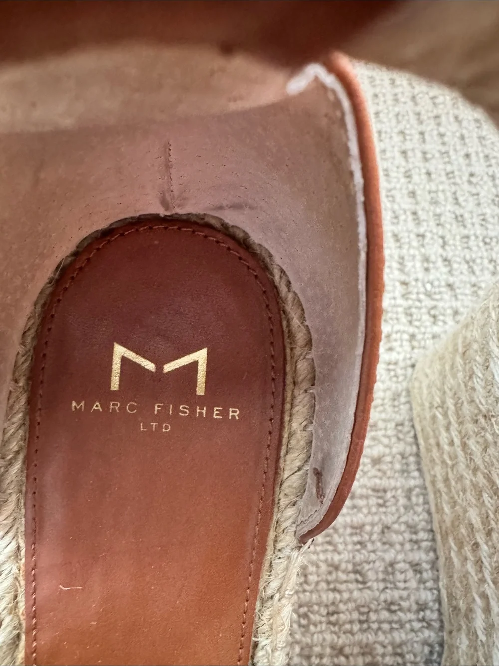 Marc Fisher LTD ladies 8 1/2 stacked espadrille sandals